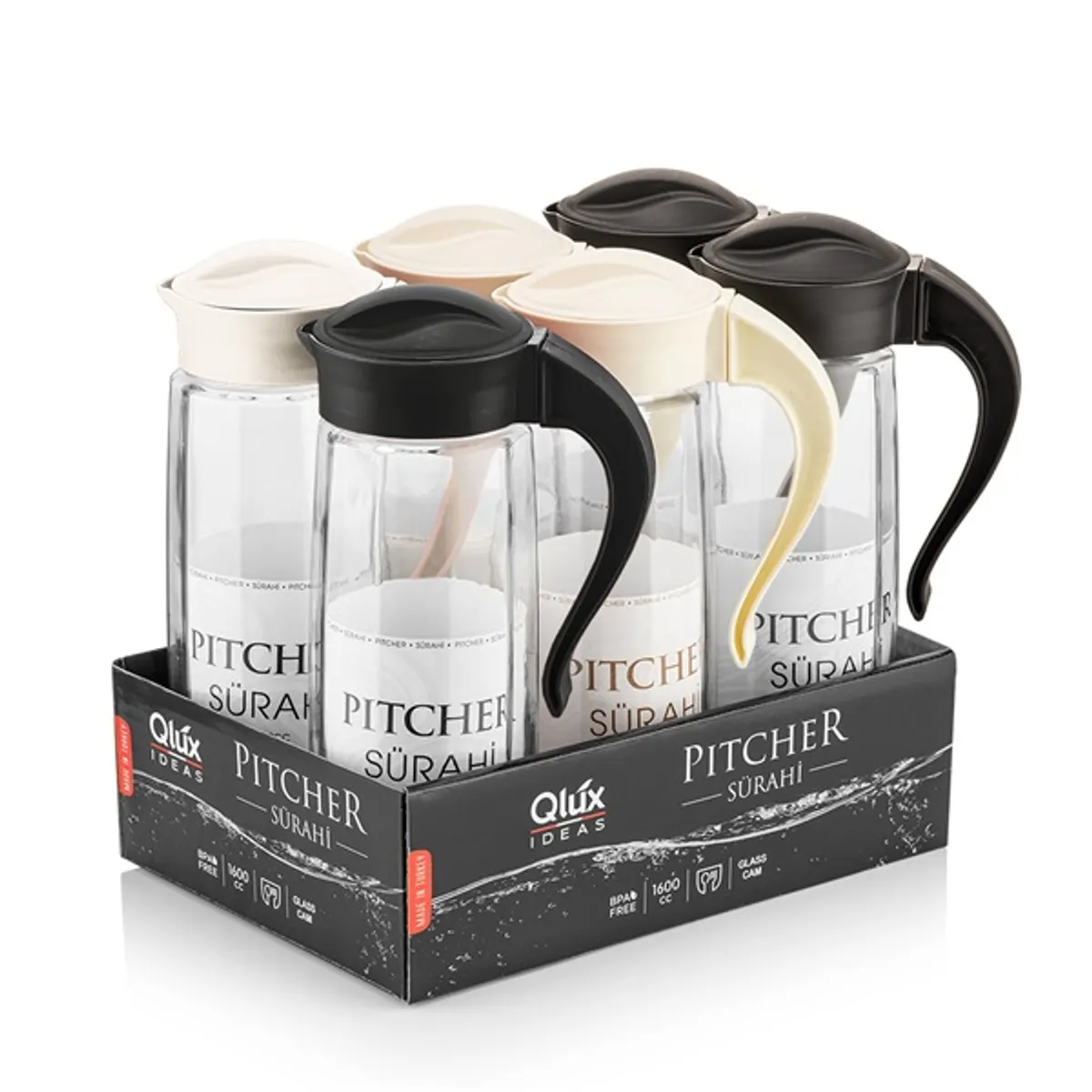 LUXPLASTIC C-00317 Domi polygon üvegkancsó 1,6 L #3