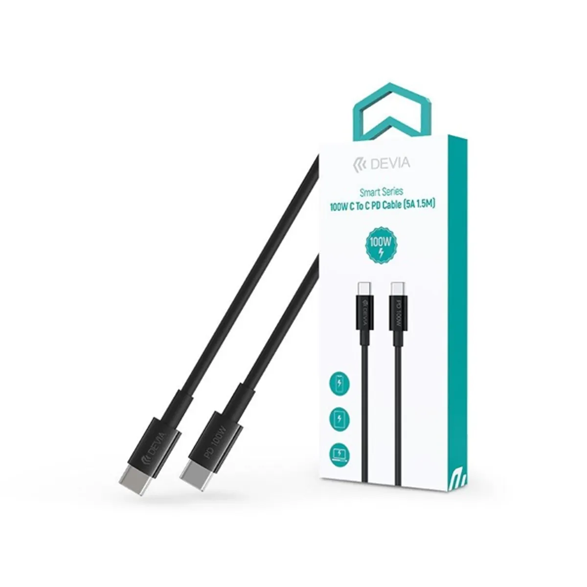 Devia ST111110 smart series 1,5 m 100W USB-C fekete #1