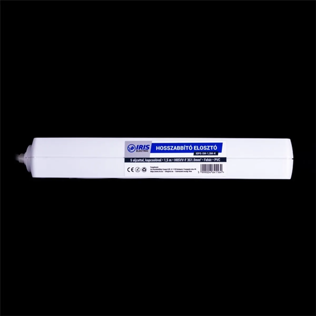 IRIS ELECTRIC IEPS-5W-1,5M-K elosztó 150 cm Fehér SCHUKO 5 db #2