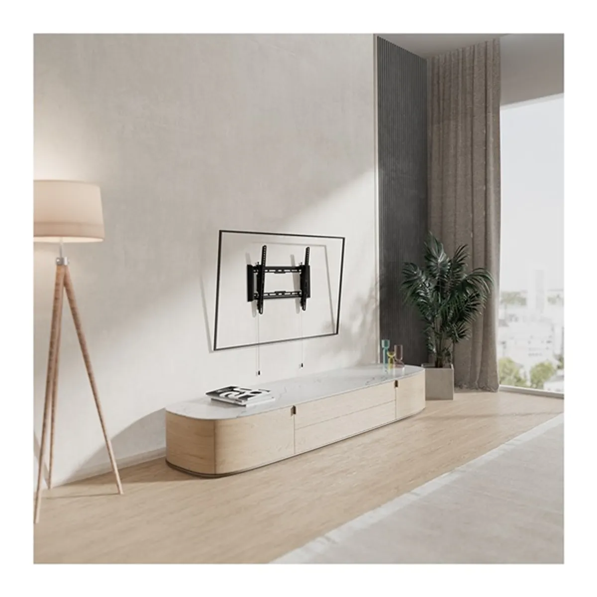 Stell 35057825 SHO 7400 Slim dönthető fekete acél 75 kg 32"-70" VESA 100x100-400x400 #7