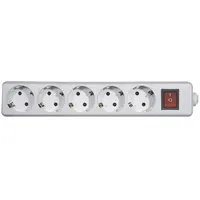 EMOS P1520 elosztó 5 db aljzat schuko kapcsoló fehér