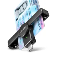Axagon CRE-SMPC PocketReader USB-C okos kártyaolvasó