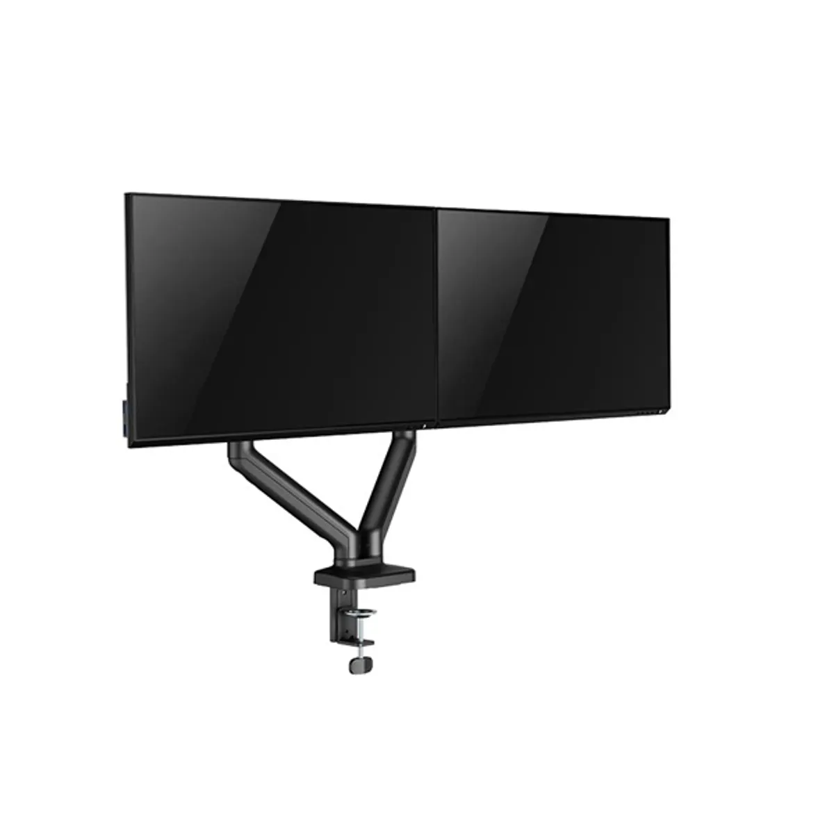 STELL 45026262 Monitortartó kar 2 db monitor 17"-32" Fekete Kábelerendező Forgatható Tilt 90 fok VESA 75x75 100x100 Acél, Alumínium 9 kg #4