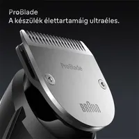 Braun 10AS490181 BT 7540 szakállvágó 40 hosszbeállítás 0,5-20 mm Precíziós vágó Li-ion akku 120 perc üzemidő 90 perc töltés vízálló #7