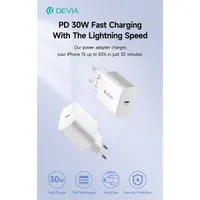 Devia ST399794 30 W type-C hálózati töltő fehér 110-220V usb-C univerzális gyorstöltés #3