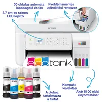 Epson C11CJ65413 EcoTank L5316 4 színű tintasugaras 5760x1440 DPI 15 oldal percenként színes 33 oldal percenként fekete-fehér Wi-Fi, fax #3