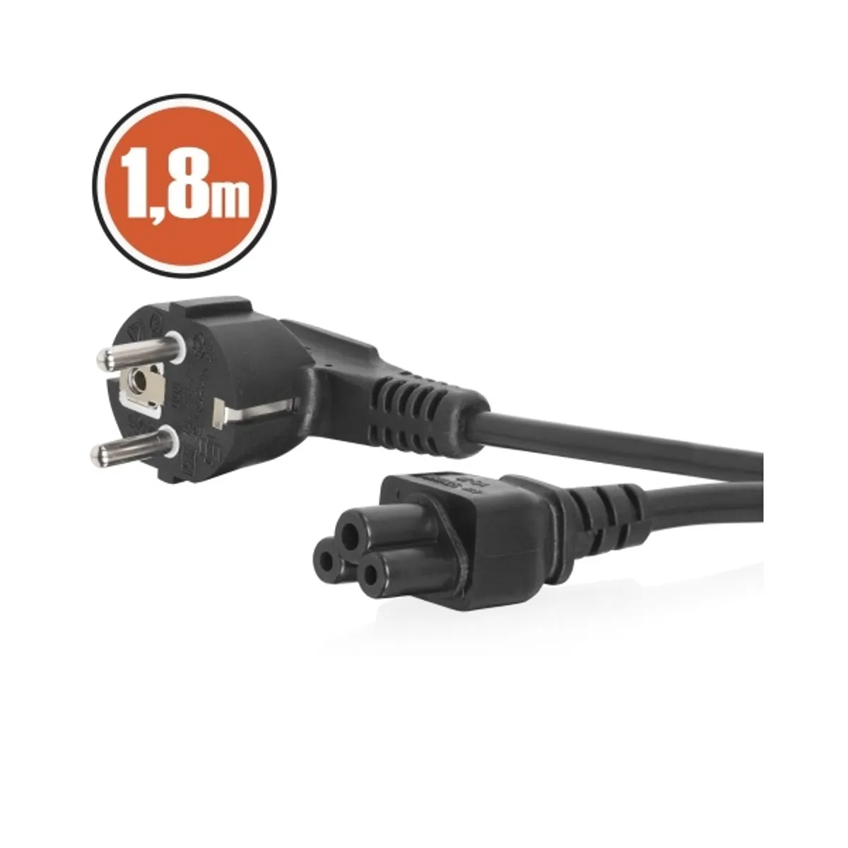PRC 20161 tápkábel 180 cm Schuko IEC-320-C5 fekete #1