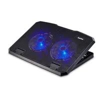 HAMA 00126806 Black Metal Notebook hűtőpad 2 db ventilátor, fekete, 15.6", USB-n működtethető, kék LED, dönthető #3