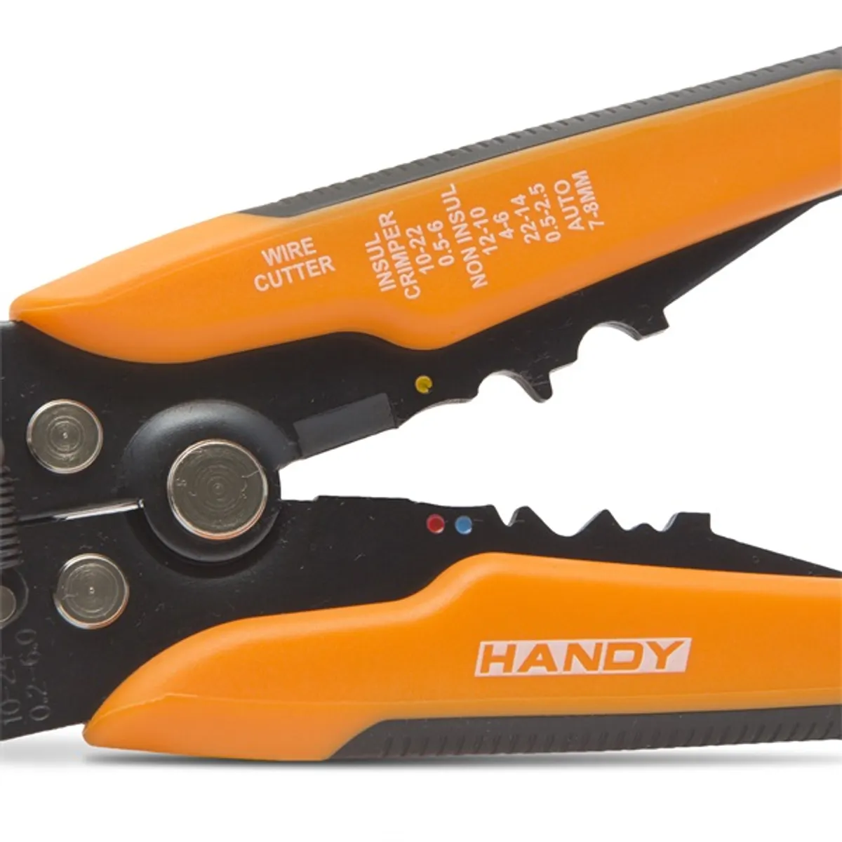 HANDY 10224 Kábelblankoló, krimpelő és vágófogó ötvözött acél, nyél műanyag, blankolás 0,2-6,0 mm², krimpelés 0,5-6,0 mm² #3