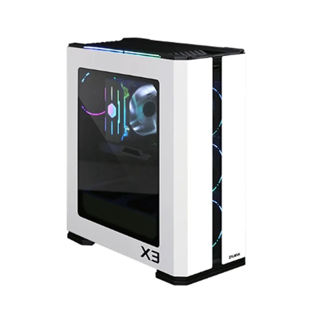 Zalman X3 fehér ház atx midi 4 ventilátor argb usb 3.0 fejhallgató csatlakozó #1
