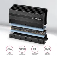AXAGON CLR-M2XL ALU M.2 22x80 hűtő NVMe és SATA #2