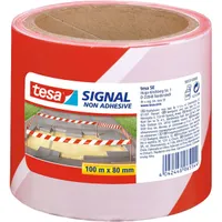 TESA 58137 jelölőszalag tapadásmentes piros-fehér 80mmx100m