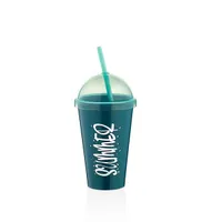 LUXPLASTIC L-00850 Sumer pohár szívószállal 450 ml