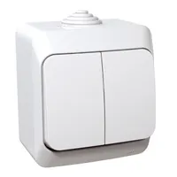 Schneider WDE000550 Cedar Plus fehér csillárkapcsoló IP44 16A csavaros falon kívüli 66x79x48 mm