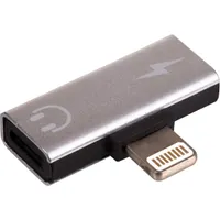 AKYGA AK-AD-64 Lightning elosztó adapter 2x Lightning aljzat ezüst