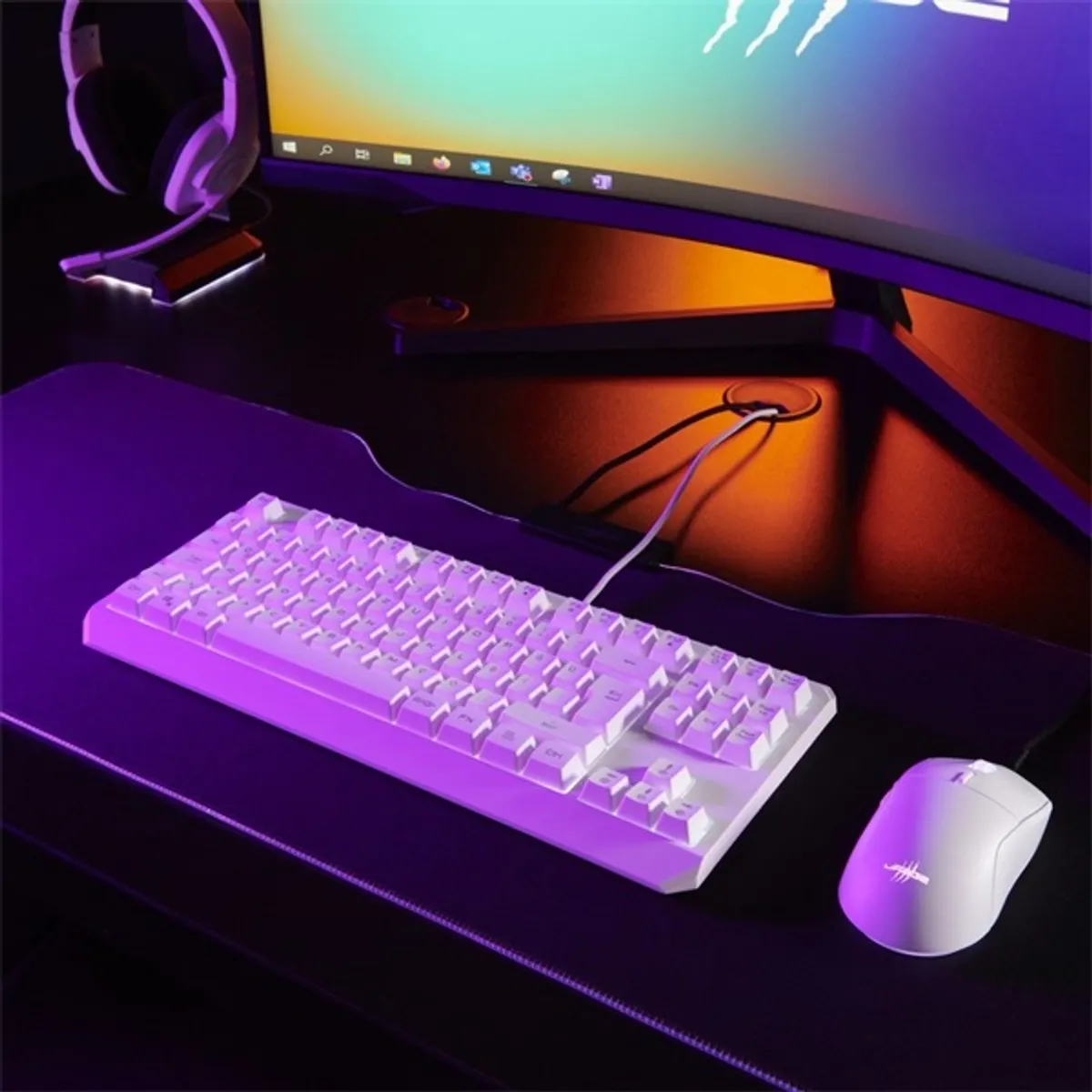 URAGE 13217819 EXODUS 220TKL rgb fehér usb membrán anti-ghosting 180 cm #4