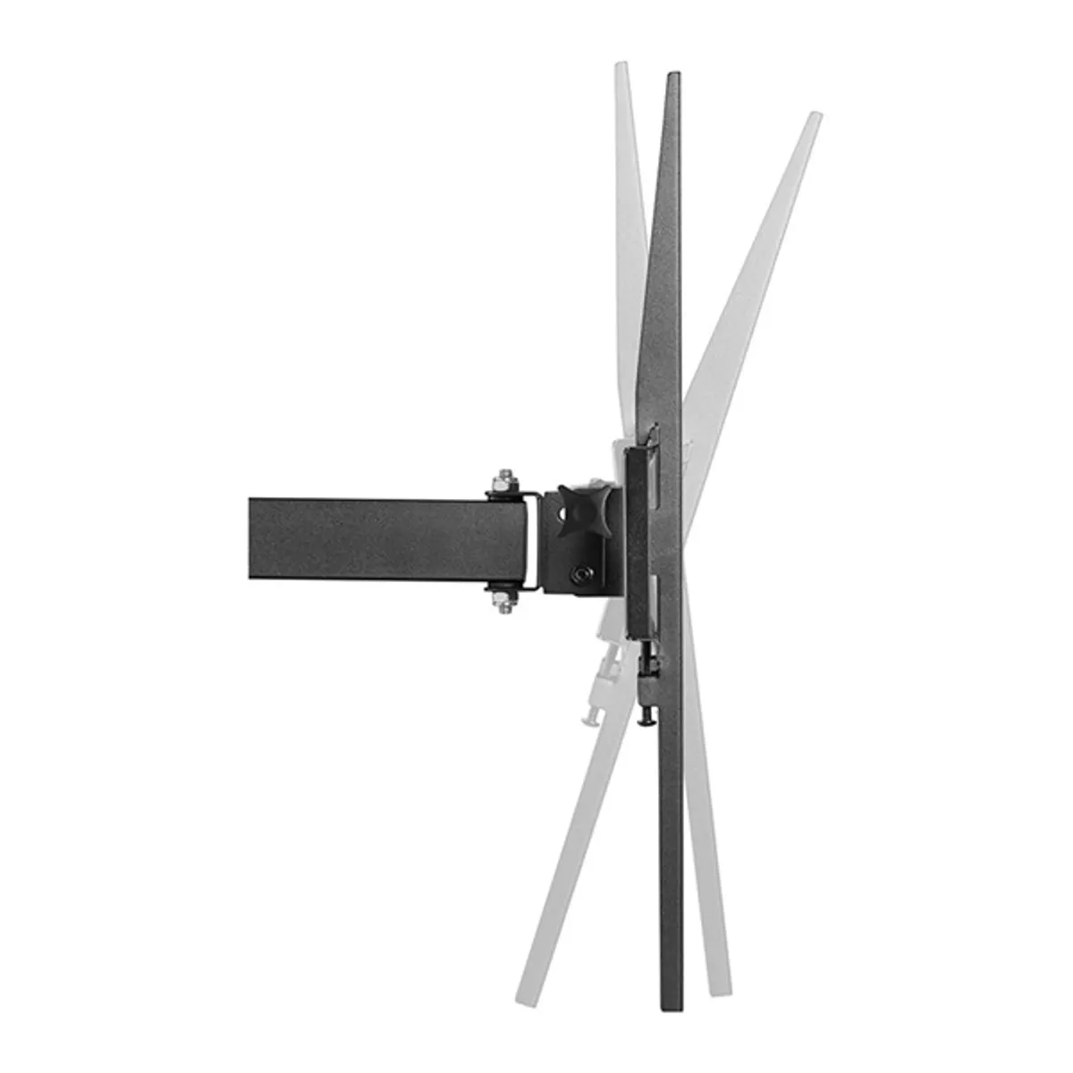 STELL 35057198 SHO 4600 Fali konzol 32"-55" VESA 75x75-400x400 1 db Kihúzható Forgatható Döntés 18° Kábelrendező Acél Fekete #4