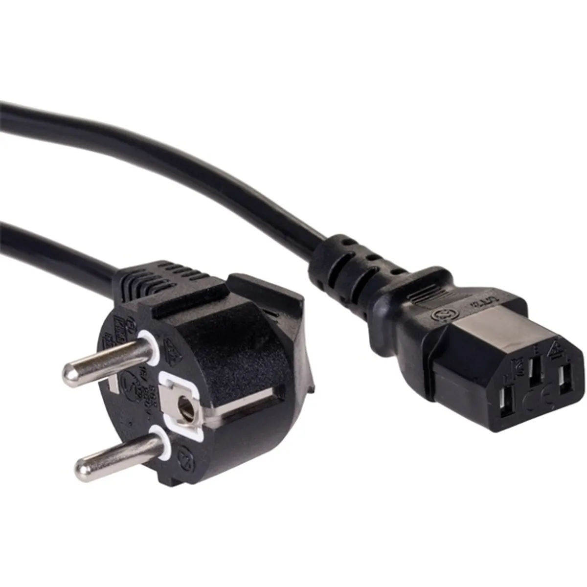 Akyga AK-PC-01A tápkábel fekete 1,5 m IEC C13 - CEE7-7 #1
