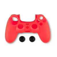 Spartan Gear 2808144 kontroller szilikon védelem PS4 piros fekete 2 analóg kar védő