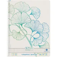 HERLITZ 50033485 Spirálfüzet A4 70 lapos kockás mintás újrahasznosított zöld álló
