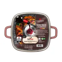 Blaumann BL-4090 Cerastone Collection 20 cm-es négyzet alakú edény fedővel alumínium bronz színű 4,4 l #3