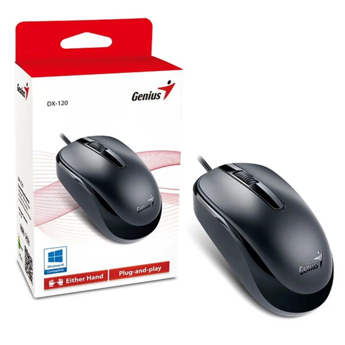 Genius 31010105106 DX-120 optikai USB egér 3 gomb 1000 dpi 1,5 m kétkezes #2
