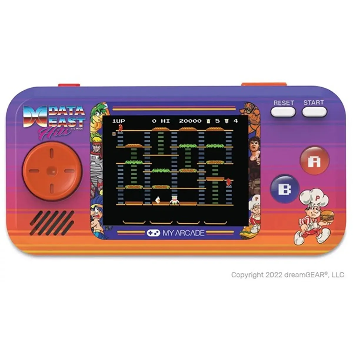MY ARCADE DGUNL-4127 Pocket Player Data East licencelt, 8 hivatalosan engedélyezett játék, 300 bónusz játék #2