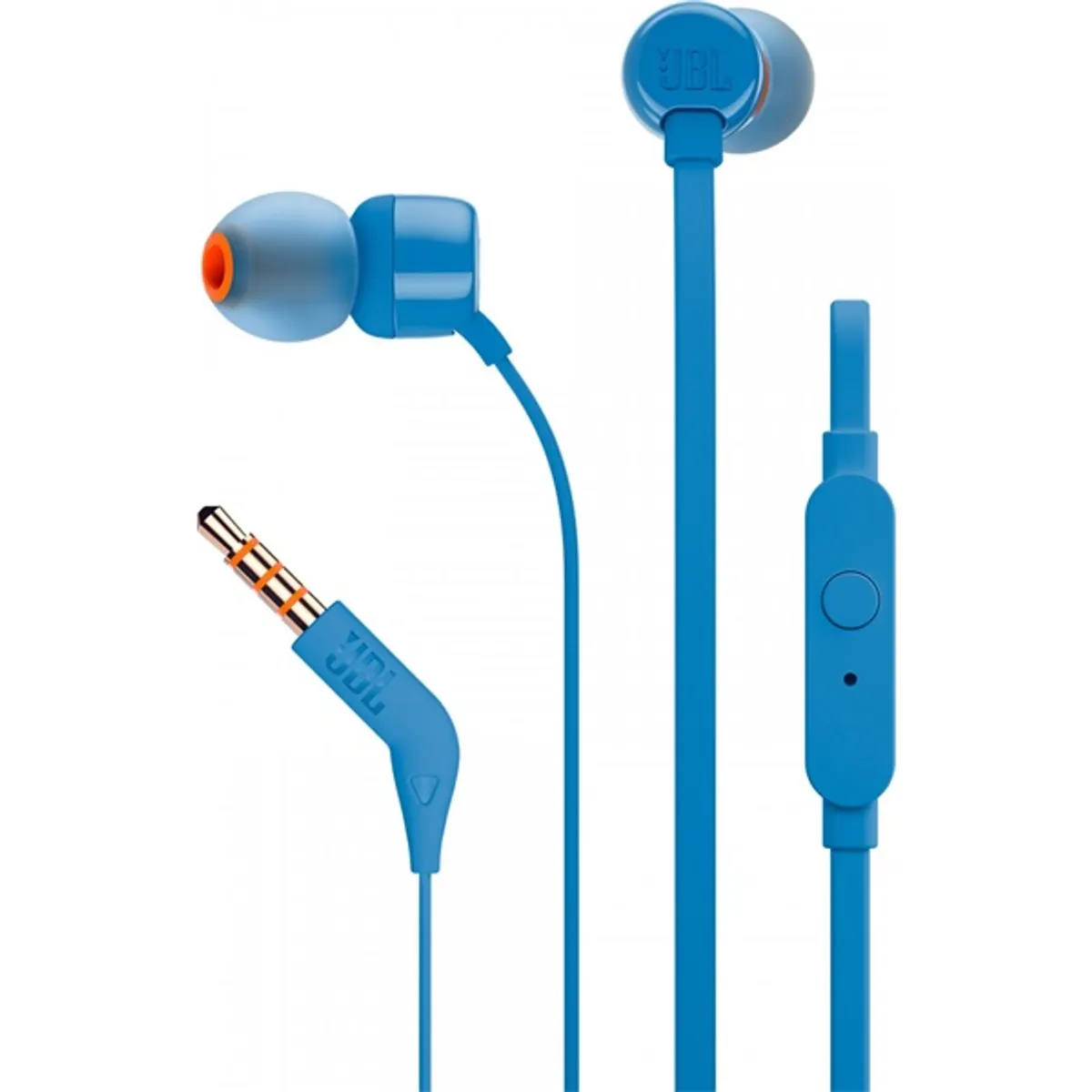 JBL JBLT110BLU T110 kék 9mm hangszóró 16 ohm 111 cm 3.5 mm vezetékes 2.0 mikrofonos fülhallgató #1