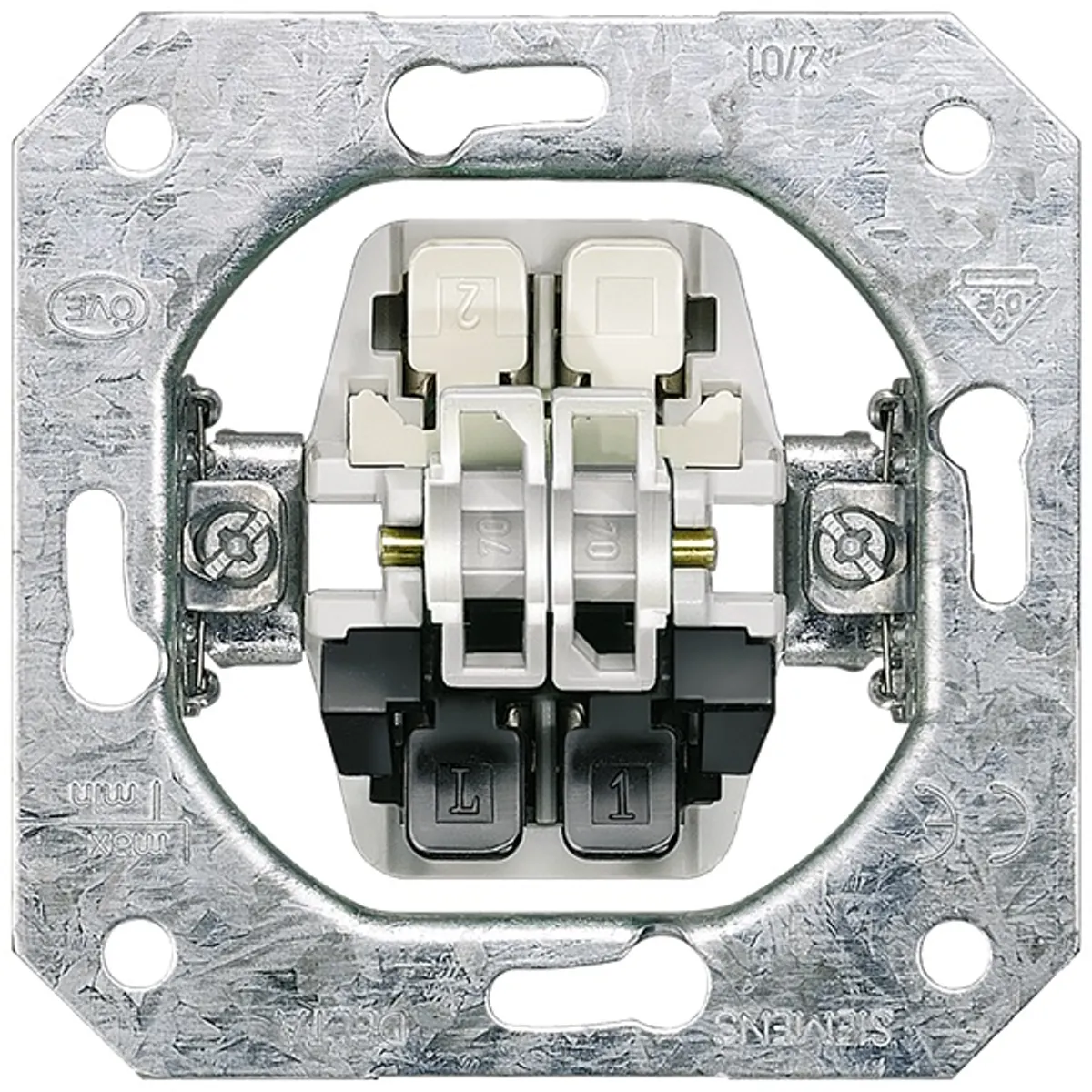 Siemens 5TA2154 Delta 10A redőnykapcsoló betét süllyesztett IP20 rugós bekötés #1
