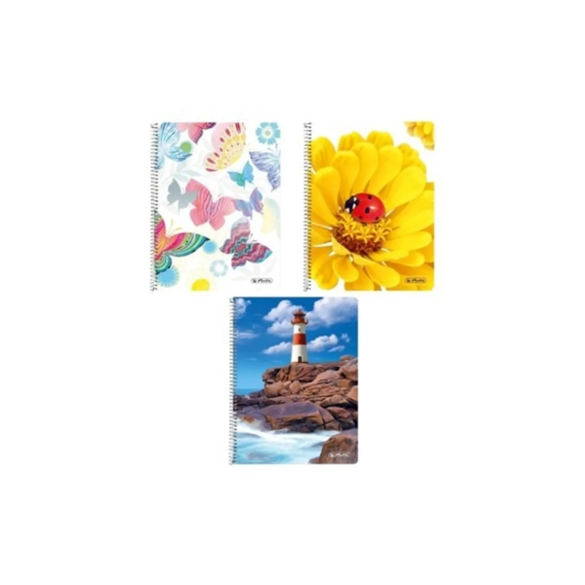 Herlitz 10408458 spirálfüzet A5 160 lap kockás 70 g per m2 margóval lyukasztott perforált lefűzhető #1