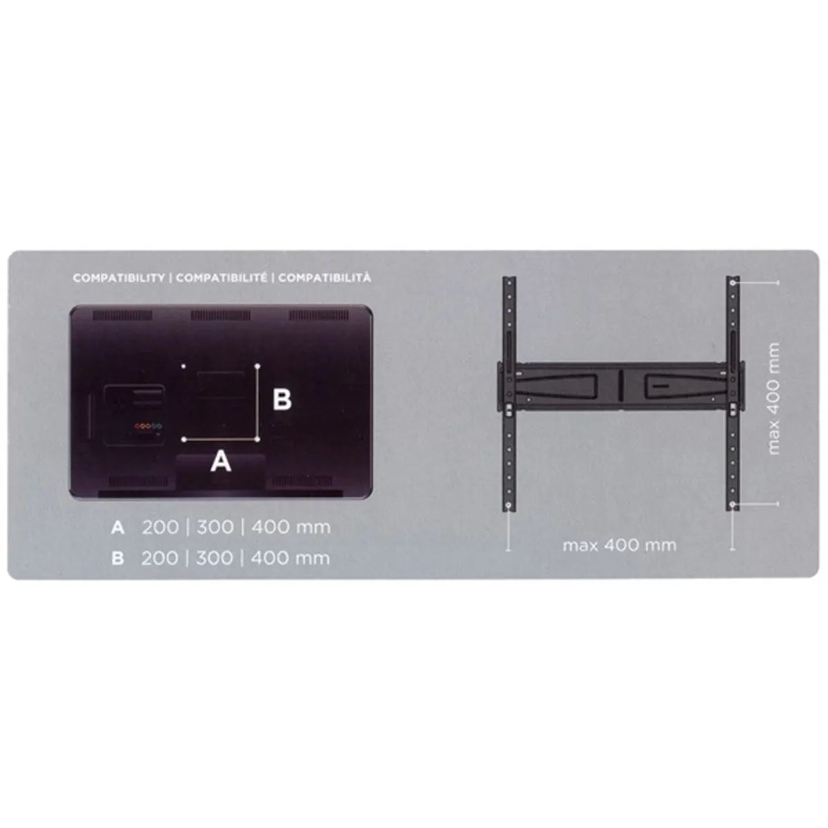 Meliconi 580467 Flatstyle FS400 VESA 400 TV fali konzol fekete #3