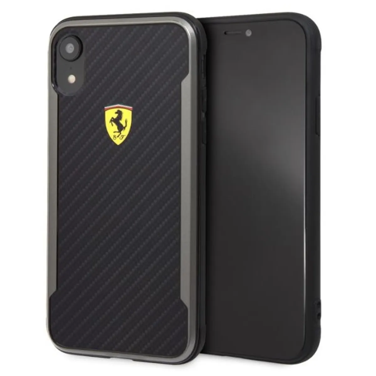 Ferrari FESPCHCI61CBBK SF Racing Shield tok iPhone XR karbon fekete 6,1" #2