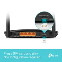 TP-LINK ARCHER MR500 Archer MR500 4G LTE router SIM-kártyát fogad 1x WAN 3x LAN 867 és 300 Mbps 802.11ac IPv6 cserélhető antenna #6