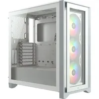 CORSAIR CC-9011205-WW iCUE 4000X RGB ATX fehér 3x120mm USB 3.0 fejhallgató csatlakozó mikrofon csatlakozó 2x3,5" külső 2x5,25" külső 2x3,5" belső