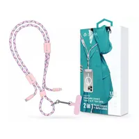 Devia ST124998 Cable Pro5 Woven 160 cm 27W PD Type-C - Lightning rózsaszín adat- és töltőkábel nyakpánt