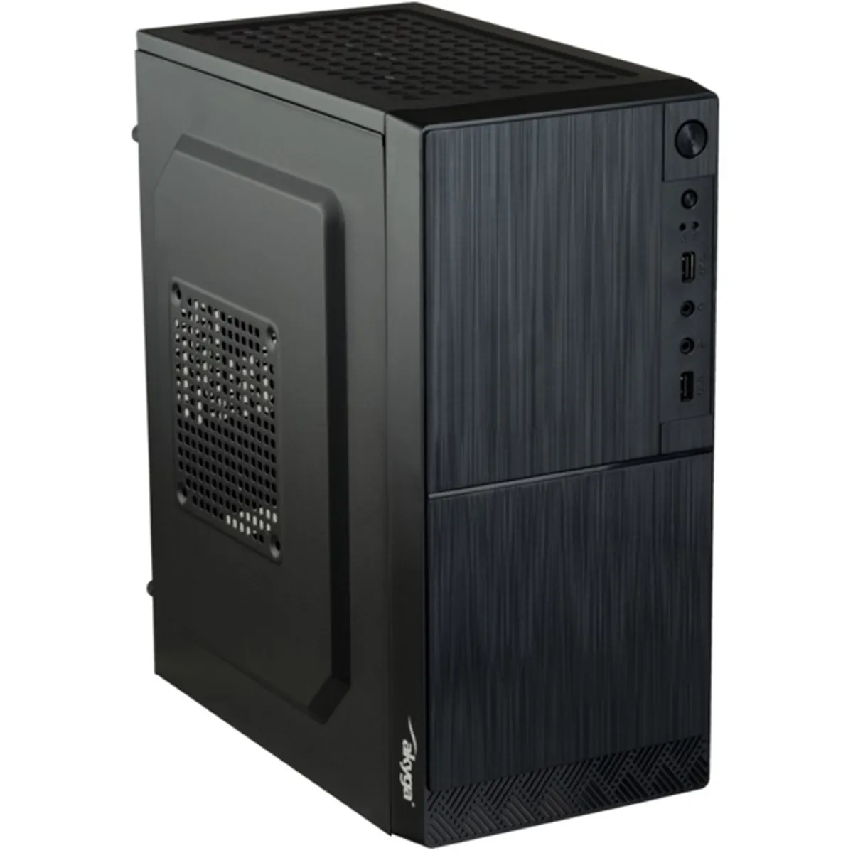 AKYGA AK35BK Micro ATX ház fekete 310x350x175 mm, 2x 3,5" belső hely, 3 ventilátor, USB 2.0 előlapi, mikrofon és fejhallgató, táp nélküli #1