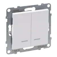 Legrand 721115 Suno 105 fehér jelzőfényes csillárkapcsoló IP20 rugós bekötés süllyesztett