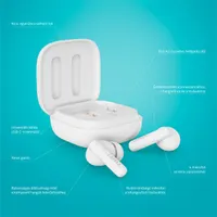 LAMAX LXIHMCPS1PSWA Clips1 Plus Aktív zajszűrés pass-through Bluetooth 5.3 20-20000 Hz USB-C 8 óra töltőtokkal 42 óra fehér #9