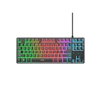 Trust 26063 GXT 833 Thado TKL RGB háttérvilágítás USB-A anti-ghosting 10 billentyűleütés dedikált médiabillentyűk