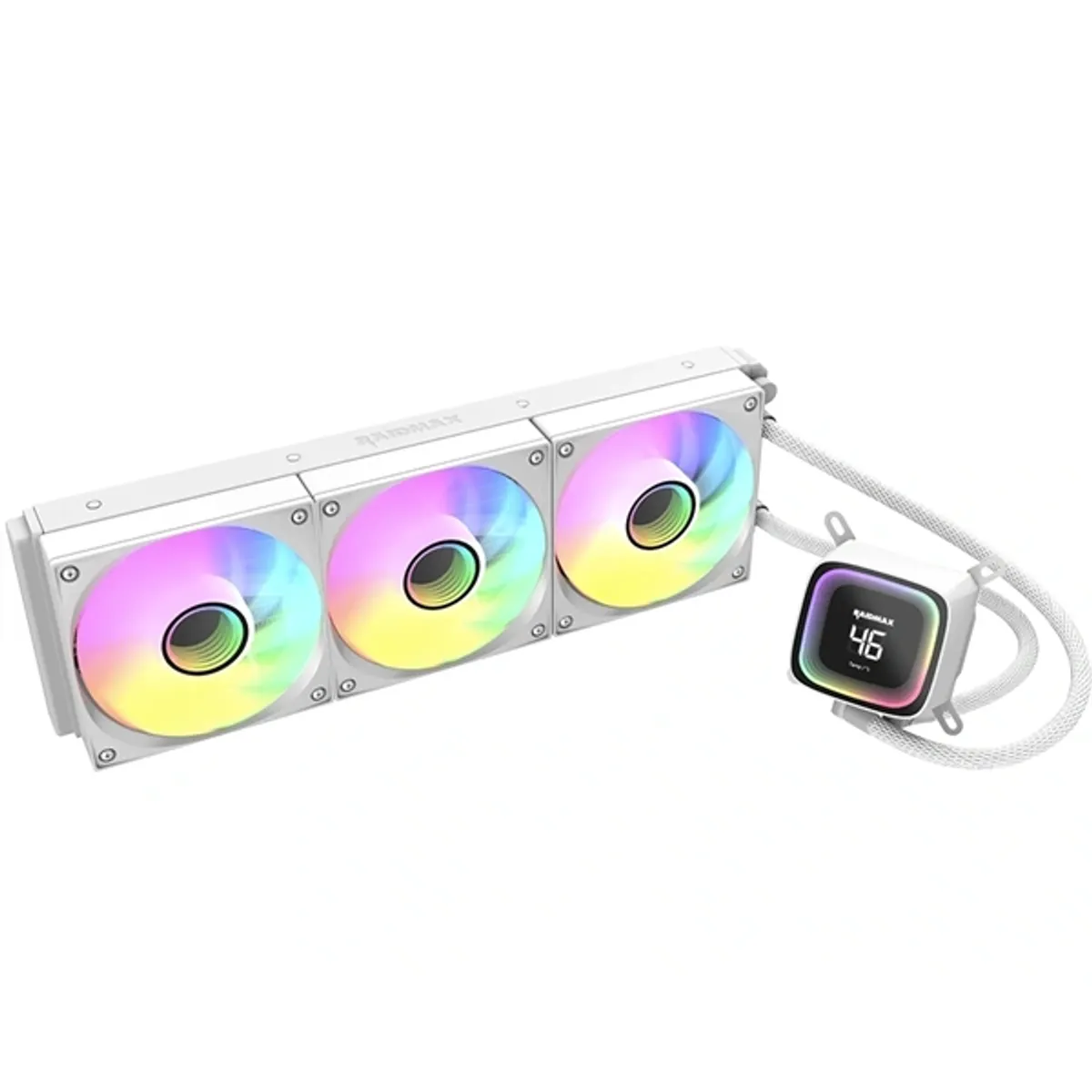 RAIDMAX LD360WT ARGB LD360 ARGB fehér LCD kijelzős vízhűtés 360 mm radiátor #1