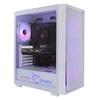 WHITE SHARK WS GCC-2401W Warhead fehér E-ATX edzett üveg 4x beépített ventilátor USB 3.0 fejhallgató csatlakozó 2x3,5 belső hely 2x2,5 belső hely
