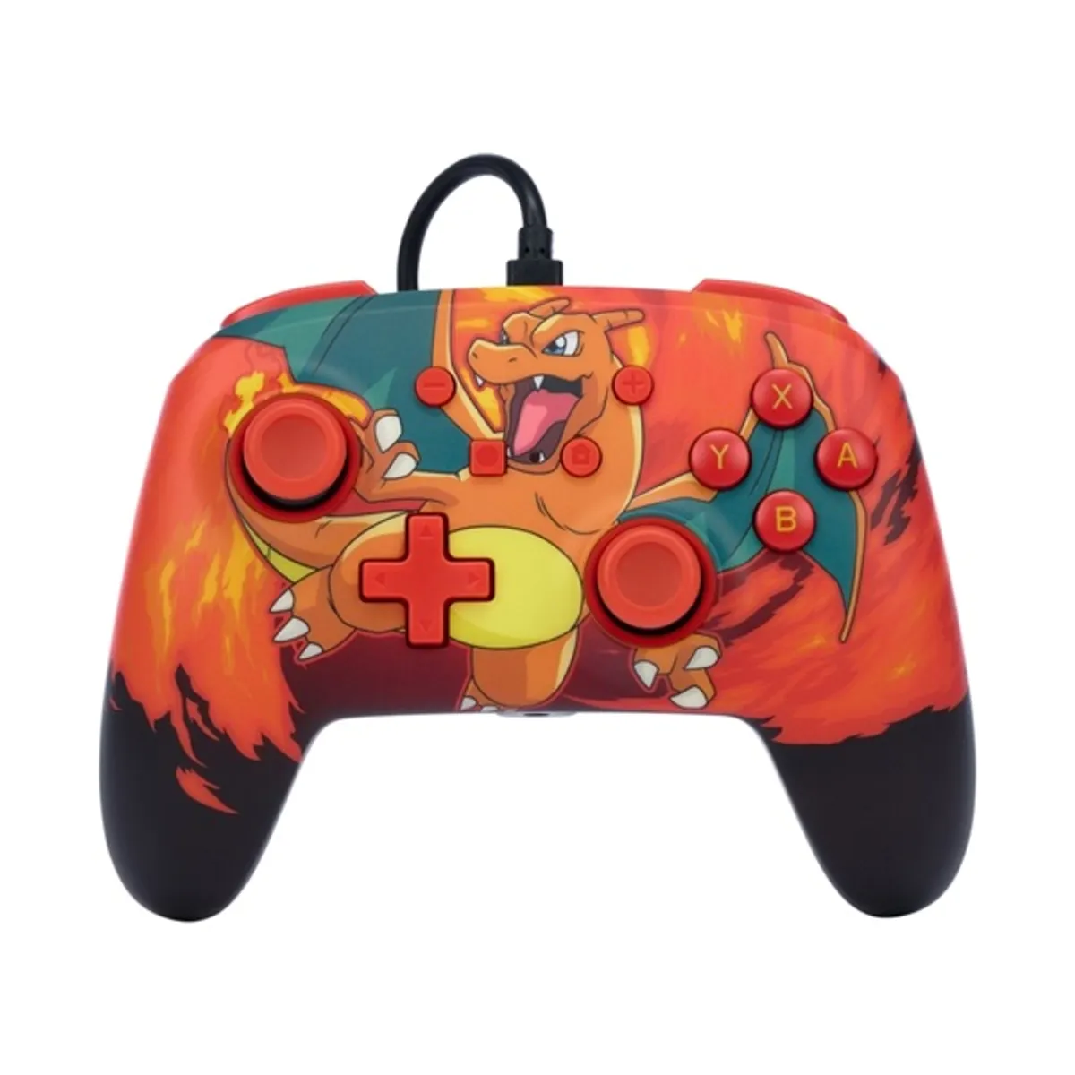PowerA NSGP0040-02 enhanced Nintendo Switch vezetékes kontroller narancssárga mintás 3 m USB-kábel #1