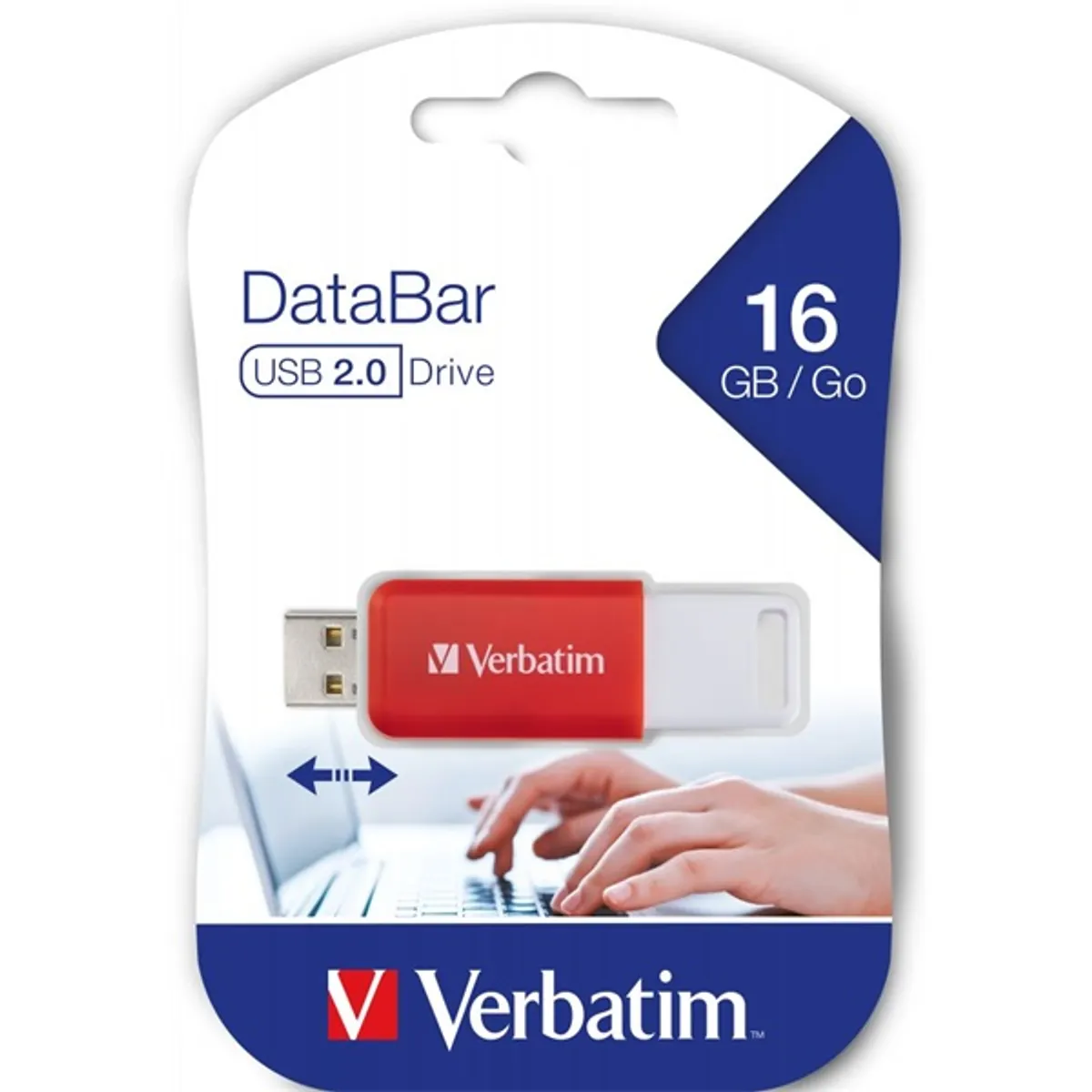 Verbatim 49453 DataBar pendrive műanyag piros kupakos 16 GB USB 2.0 Type A #3