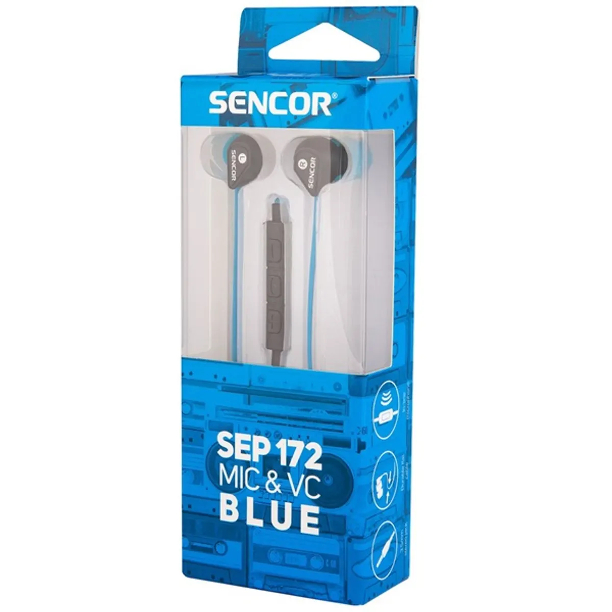 SENCOR 35052269 SEP 172 2.0 mikrofonos fülhallgató 3,5 mm jack 1,2 m kábel impedancia 16 ohm frekvencia 20 Hz - 20 kHz érzékenység 96 dB #2