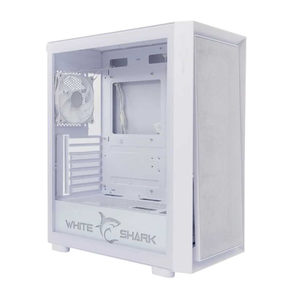 WHITE SHARK WS GCC-2401W Warhead fehér E-ATX edzett üveg 4x beépített ventilátor USB 3.0 fejhallgató csatlakozó 2x3,5 belső hely 2x2,5 belső hely #6