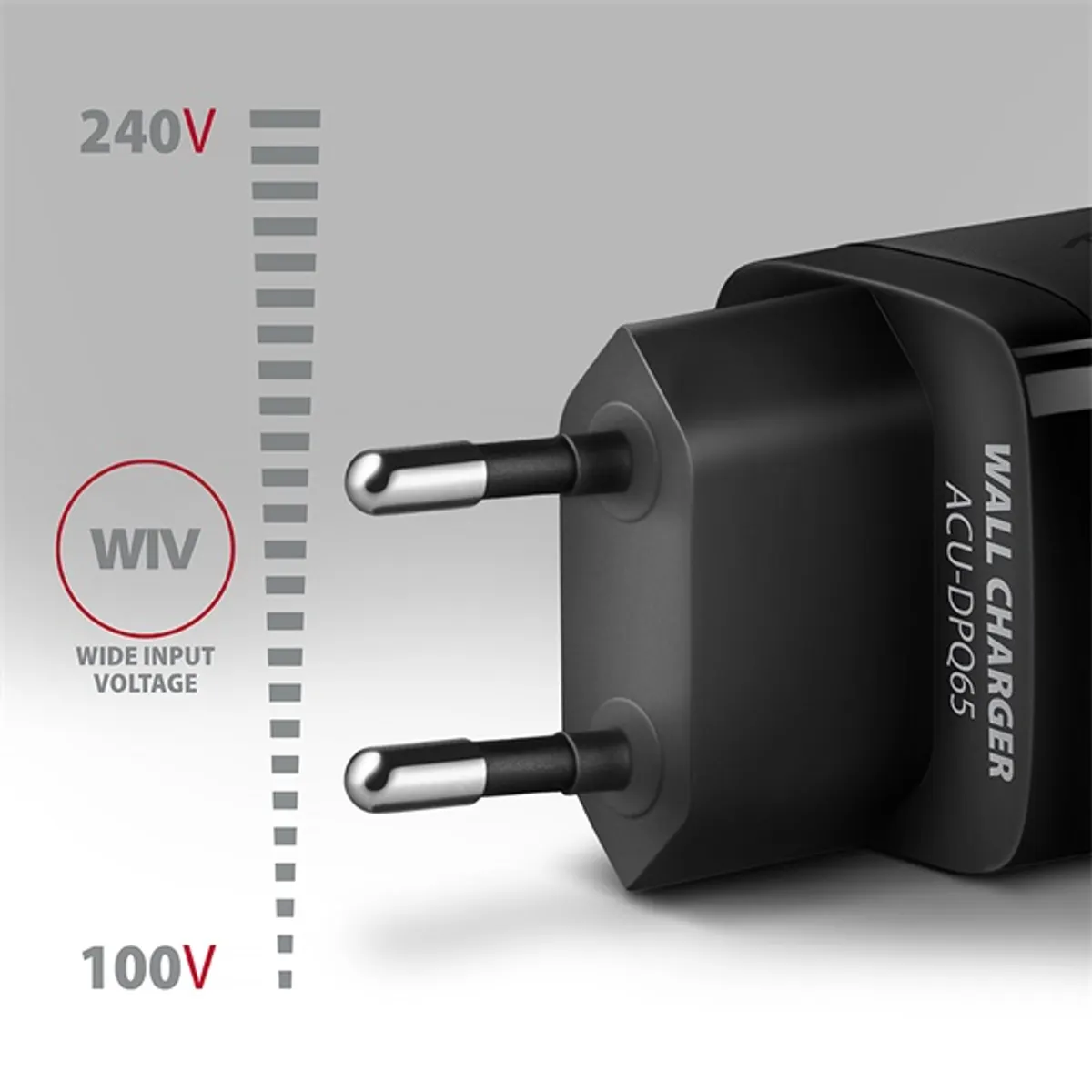 Axagon ACU-DPQ65 hálózati töltő 65W PD3.0 QC4+ 2x USB-C 1x USB-A univerzális fekete #3