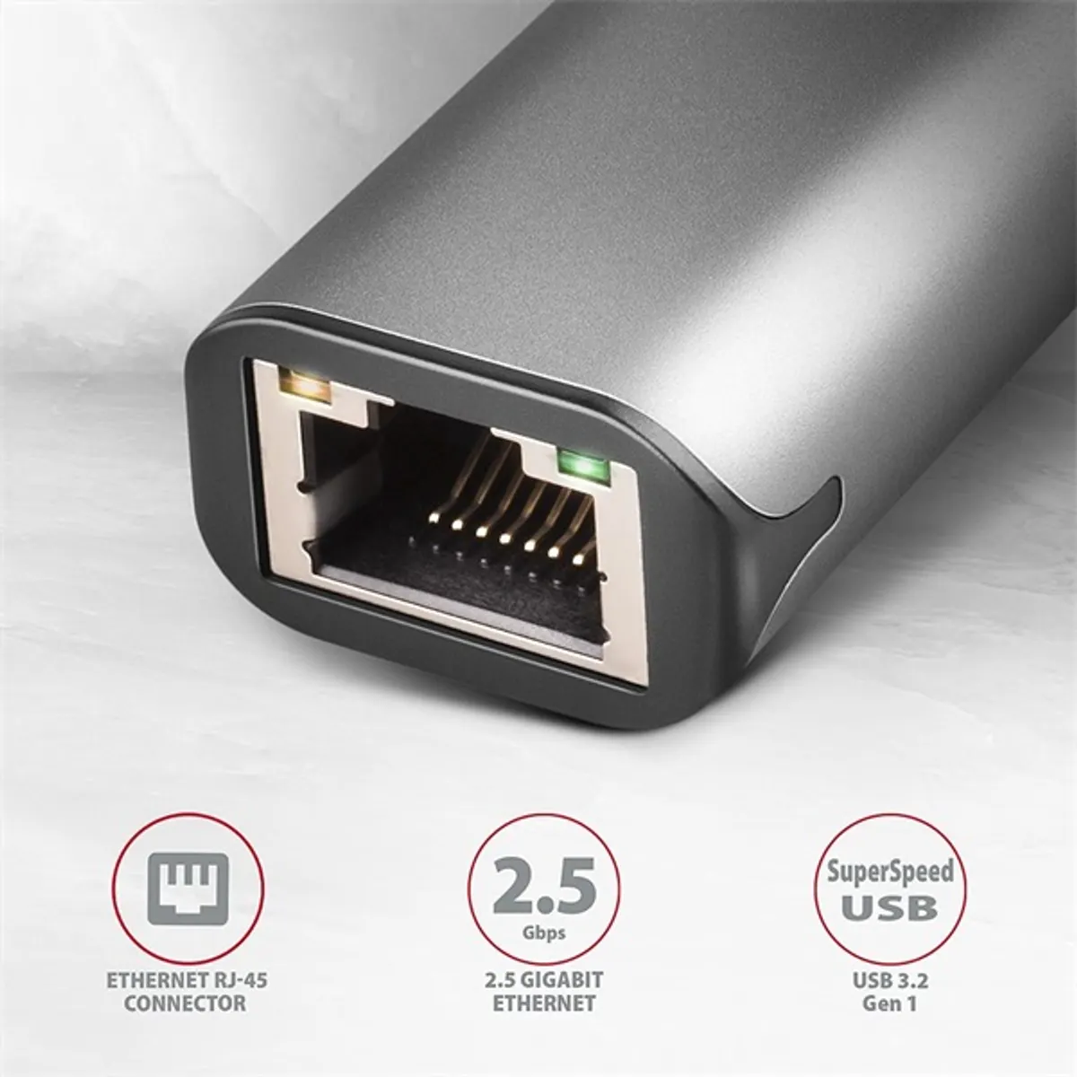 AXAGON ADE-25RC 2,5Gbps USB-C hálózati adapter Alumínium 15 cm RJ-45 #2