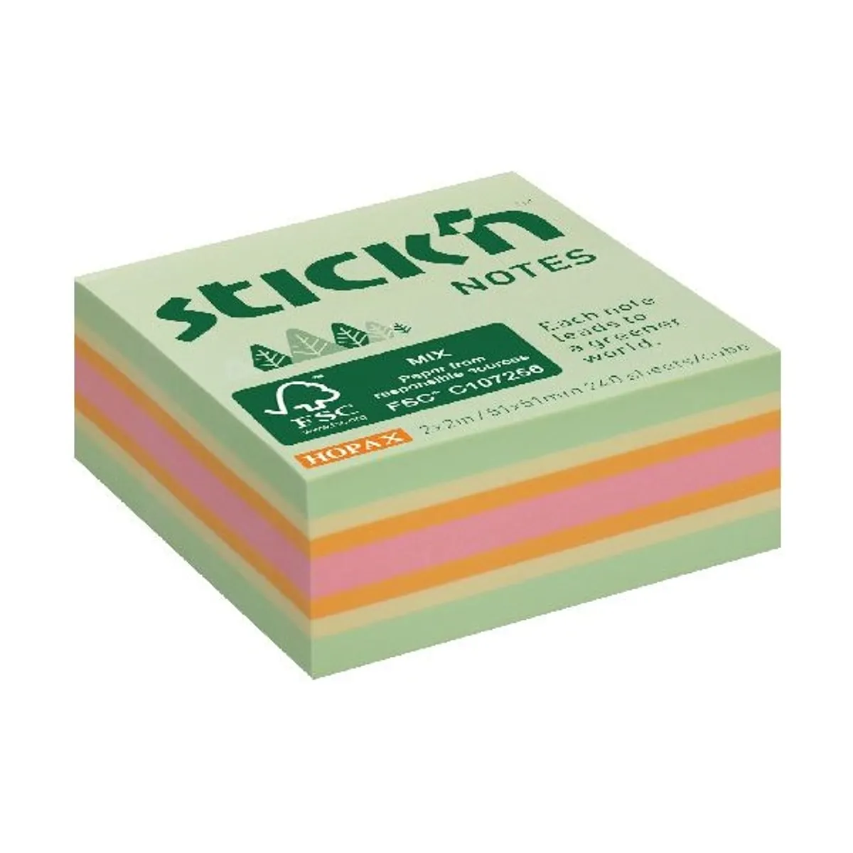 STICK N 21889 Kockatömb 51x51mm 240 lap öntapadós #1