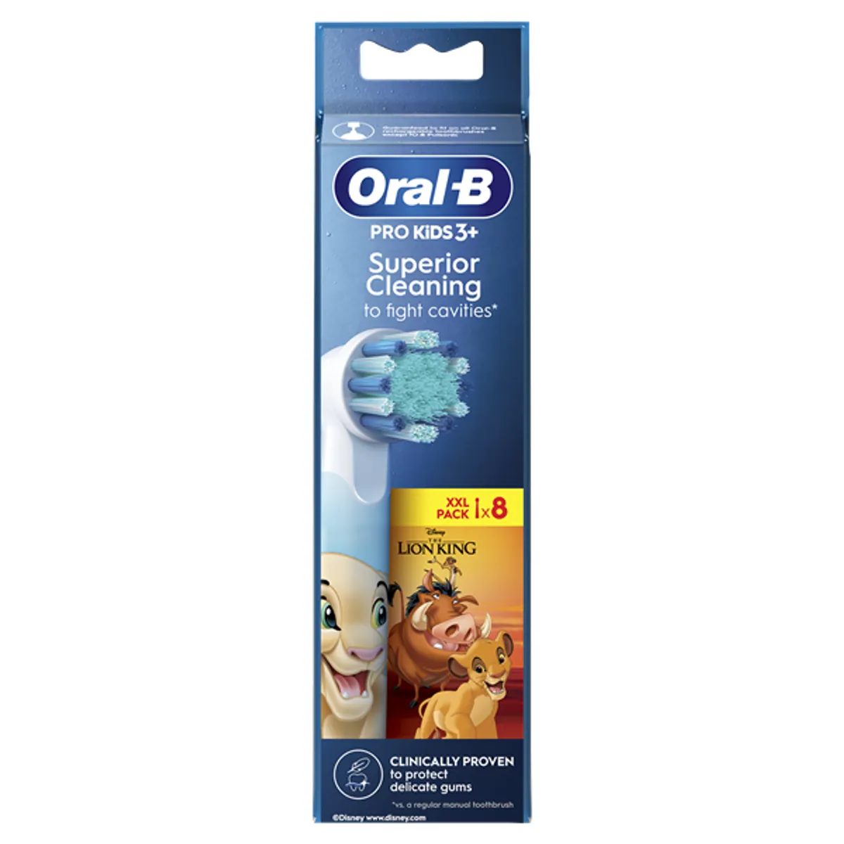 Oral-B 10PO010468 Lion King gyerek pótfej 8 db extra puha sörték kicsi kör kefefej #1