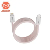 AVAX CB611P MAGNETY 27W 1m USB-C - Lightning adat- és töltőkábel rózsaszín #3